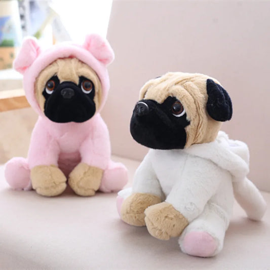 Lusy Store LLC Stuffed Simulation Dogs Plush Sharpei Pug Lovely Puppy Pet Toy Plush Gifts Plush