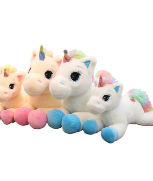 Lusy Store LLC Rainbow Unicorn Plush Toys Kawaii Kids Toys Stuffed Cartoon Animal Baby Doll Children Christmas Birthday Gift Plush