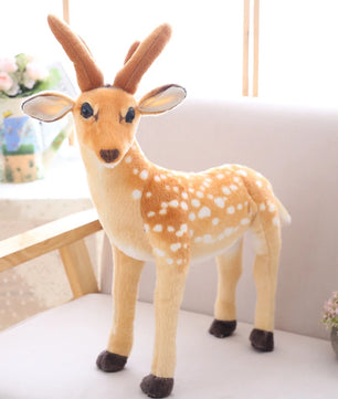 Lusy Store LLC Stuffed Plush Animal Deer Toy Kids Doll Teaching Prop Toy Children's Birthday Gift Simulation Sika Deer Plush Toy Plush