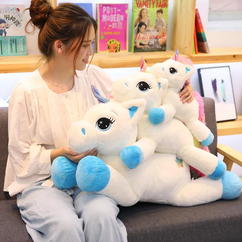 Lusy Store LLC Rainbow Unicorn Plush Toys Kawaii Kids Toys Stuffed Cartoon Animal Baby Doll Children Christmas Birthday Gift Plush