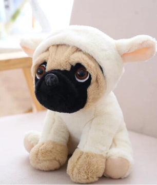 Lusy Store LLC Stuffed Simulation Dogs Plush Sharpei Pug Lovely Puppy Pet Toy Plush Gifts Plush