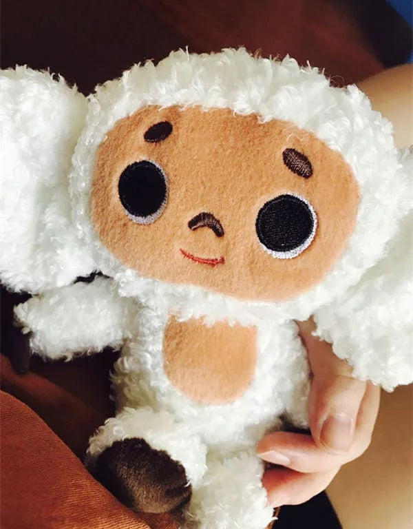 Lusy Store LLC Monkey Plush Toy &ndash; Soft Cheburashka Big-Eyed Stuffed Doll, 8&quot; &ndash; Lusy Store Stuffed Animal