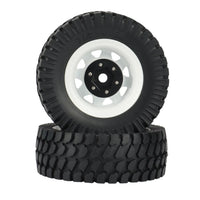 Lusy Store LLC 1.55 Metal Beadlock Wheel Rim Tire Set for 1/10 RC Crawler Car Toys