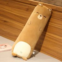 Dinosaur Pig Rabbit Bear Husky Duck Plush Toys Stuffed Soft Long Sleep Pillow Doll Cushion Kids Girls Gift Bear