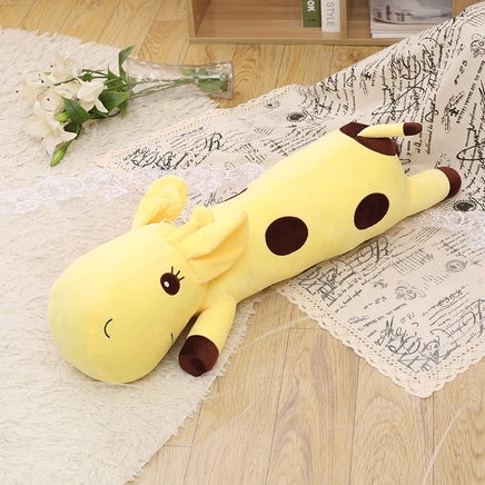 Giraffe Plush Toy – Soft Stuffed Cartoon Animal, 21"/33"/41"/49" – Lusy Store Yellow