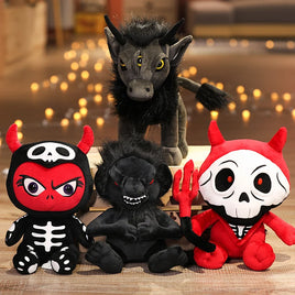 Lusy Store LLC Baize Gothic Style Troll Plush Toys Doll Rabbit Black Pentacle Hydra Anubis Lolita Toy Black Doll Stuffed Plush Gifts Plush