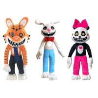 Mr. Hopp's Playhouse 2 Plush Toy Horror Game Plushie Mr Hopp Mr Stripes Miss Bo Stuffed Animal Tiger Rabbit Panda Fans Gift 3pcs