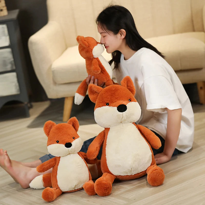 Cute Plush Fox Toy Pillow Big Size Stuffed Animal Fox Soft Gift for Children