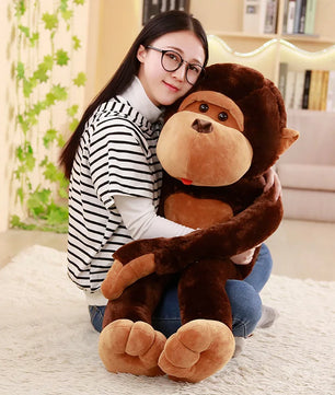 Monkey Plush Toy – Giant Soft Big Mouth Gorilla Stuffed Pillow, 32