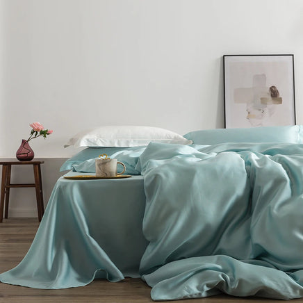 Liv-Esthete Romantic 100% Silk Bedding Set Mulberry Beauty Silk Bed Set Beauty Quilt Cover Pillowcase Double Queen King Sheet Lusy Store