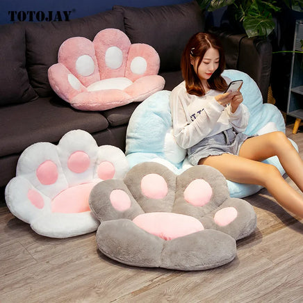 Lusy Store LLC Paw Pillow Animal Seat Cushion Stuffed Plush Sofa Indoor Floor Home Chair Decor Winter Children Girls Gift Plush
