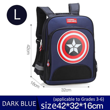 Lusy Store Spiderman Backpack Children Schoolbags Superhero Captain America Backpacks Boy B108 