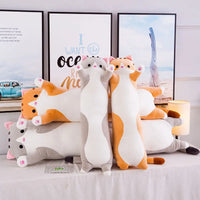 Lusy Store LLC Soft Long Cat Pillow Stuffed Plush Toys Office Nap Pillow Home Comfort Cushion Decor Gift Doll Child Plush