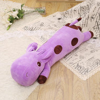 Giraffe Plush Toy – Soft Stuffed Cartoon Animal, 21"/33"/41"/49" – Lusy Store Purple