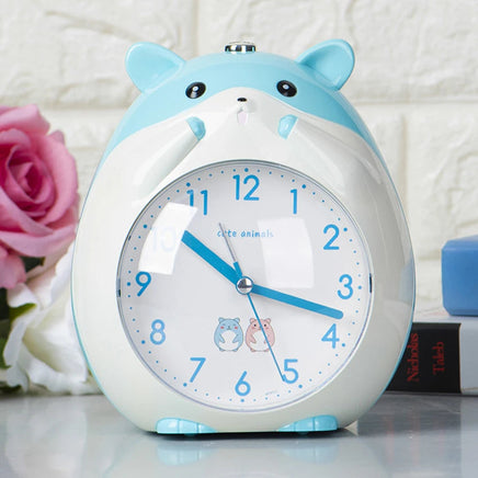 Little Hamster Voice Alarm Clock With Silent Luminous Cute Electronic Alarm Clock For Children And Students Blue