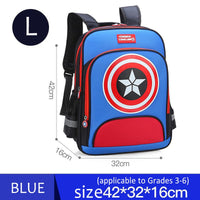Lusy Store Spiderman Backpack Children Schoolbags Superhero Captain America Backpacks Boy B108 