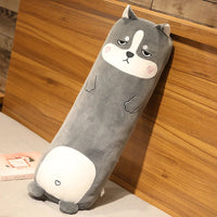Dinosaur Pig Rabbit Bear Husky Duck Plush Toys Stuffed Soft Long Sleep Pillow Doll Cushion Kids Girls Gift Husky