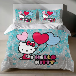 Hello Kitty Linen Bedding Set - Cute and Cozy for Sanrio Fans 4pcs - Bedding Sets