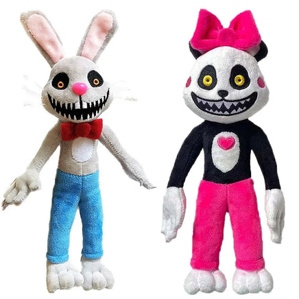 Mr. Hopp's Playhouse 2 Plush Toy Horror Game Plushie Mr Hopp Mr Stripes Miss Bo Stuffed Animal Tiger Rabbit Panda Fans Gift 2pcs B