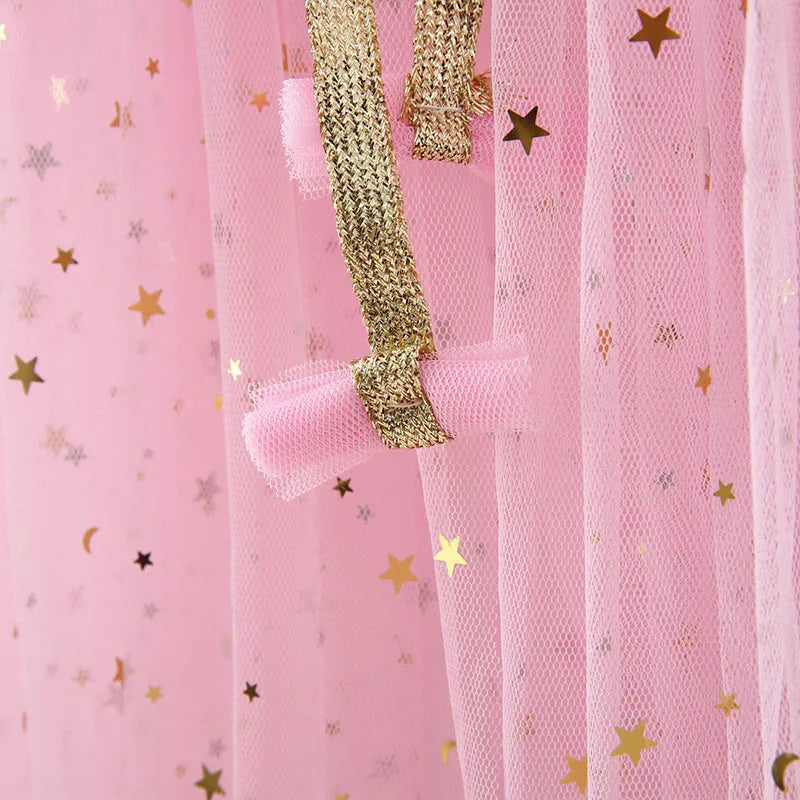 Lusy Store LLC Little Girls Sequins Tulle Cape Children Princess Party Dress Up Cloaks Thin Blue Pink White Halloween Costumes costume