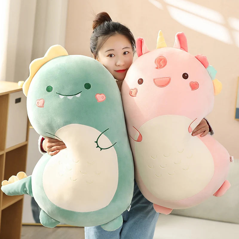 Lusy Store LLC Squishy Toy Kawaii Animal Fat Dinosaur Shiba Inu Dog Pillow Plush Toys Cute Bed Sleeping Cushion Plush