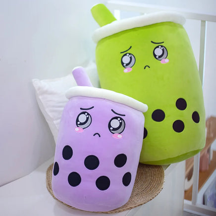 Lusy Store LLC Tea Cup Panda Bubble Tea Pillow Cute Fruit Drink Plush Stuffed Soft Apple Strawberry Milk Tea Kids Gift Plush