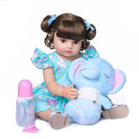 Lusy Store LLC Full Body Soft Silicone Popular Sweet Face Reborn Toddler Baby Girl Doll Birthday Christmas Gift High Quality Doll Action Figure