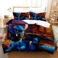 How To Train Your Dragon Bedding Set Toothless Blue Costume Duvet Cover Colorful