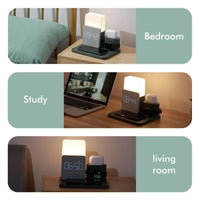 LED Light Bedside Lamp Qi Wireless Charger Dock