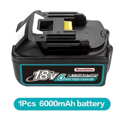 Original Li-Ion Battery – 18V, Available in 6.0Ah, 8.0Ah, 12.0Ah DC18RC Charger 1Pcs 6Ah battery