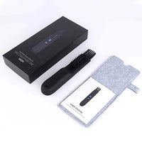 Beard Straightener Comb Black USB