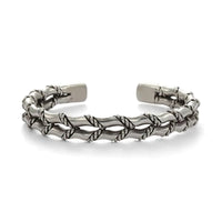 Double Layer Bamboo Bracelet Sllver