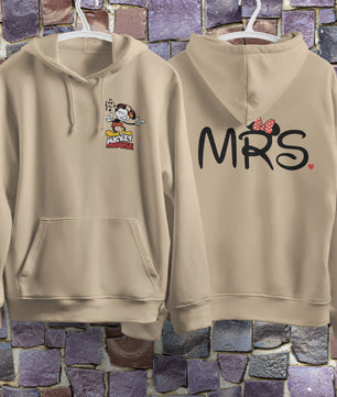 Lusy Store Mickey Mouse Hoodie Vintage White Khaki Hoodie Long Sleeve Hooded Pullover Personality Streetwear Hoodies & Sweatshirts