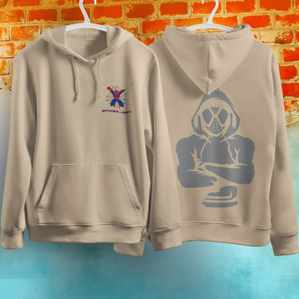 Spider Man Hoodie Casual Clothes Black White Khaki Hoodie Long Sleeve Hooded Pullover Personality Streetwear Khaki 1