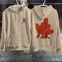 Spider Man Hoodie Casual Clothes Black White Khaki Hoodie Long Sleeve Hooded Pullover Personality Streetwear Khaki 2