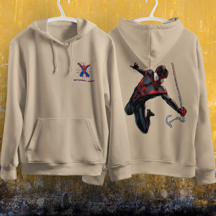 Spider Man Hoodie Casual Clothes Black White Khaki Hoodie Long Sleeve Hooded Pullover Personality Streetwear Khaki 4