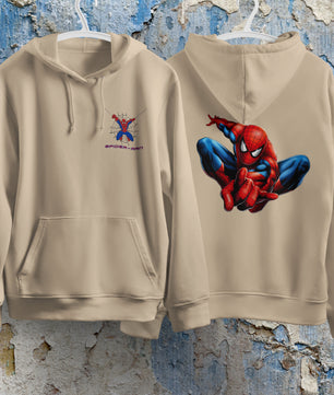 Lusy Store Spider Man Hoodie Casual Clothes Black White Khaki Hoodie Long Sleeve Hooded Pullover Personality Streetwear Hoodies & Sweatshirts