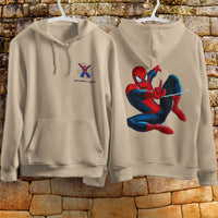 Spider Man Hoodie Casual Clothes Black White Khaki Hoodie Long Sleeve Hooded Pullover Personality Streetwear Khaki 4