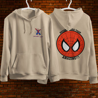 Spider Man Hoodie Casual Clothes Black White Khaki Hoodie Long Sleeve Hooded Pullover Personality Streetwear Khaki 3