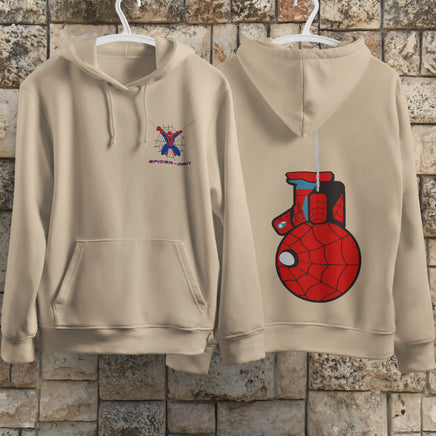 Spider Man Hoodie Casual Clothes Black White Khaki Hoodie Long Sleeve Hooded Pullover Personality Streetwear Khaki 3