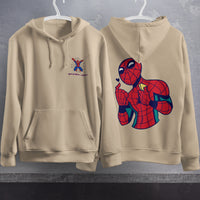 Spider Man Hoodie Casual Clothes Black White Khaki Hoodie Long Sleeve Hooded Pullover Personality Streetwear Khaki 1