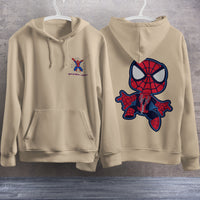 Spider Man Hoodie Casual Clothes Black White Khaki Hoodie Long Sleeve Hooded Pullover Personality Streetwear Khaki 2