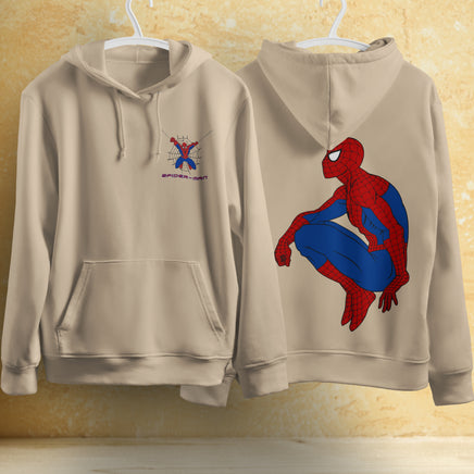 Spider Man Hoodie Casual Clothes Black White Khaki Hoodie Long Sleeve Hooded Pullover Personality Streetwear Khaki 4