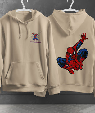 Lusy Store Spider Man Hoodie Casual Clothes Black White Khaki Hoodie Long Sleeve Hooded Pullover Personality Streetwear Hoodies & Sweatshirts