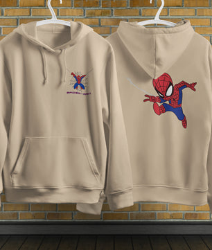 Spider Man Hoodie Casual Clothes Black White Khaki Hoodie Long Sleeve Hooded Pullover Personality Streetwear
