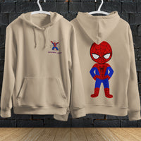 Spider Man Hoodie Casual Clothes Black White Khaki Hoodie Long Sleeve Hooded Pullover Personality Streetwear Khaki 1