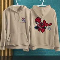 Spider Man Hoodie Casual Clothes Black White Khaki Hoodie Long Sleeve Hooded Pullover Personality Streetwear Khaki 2