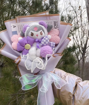 Kuromi Bouquet Plush Doll 11.8-13.7 inch for Sanrio fans from Lusy Store