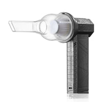 Silent TurboJet Air Duster: High-Power Brushless Blower with Rapid Recharge Technology Iron Gray-Fan With Vacuum Cleaner Kit 200*150*100 mm