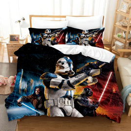 Epic Star Wars Bedding Set: Clone Trooper, Darth Vader & Obi-Wan Kenobi 1